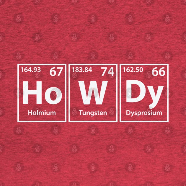 Howdy (Ho-W-Dy) Periodic Elements Spelling by cerebrands